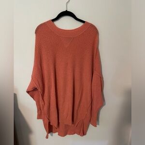 Coral Oversized Knit Sweater